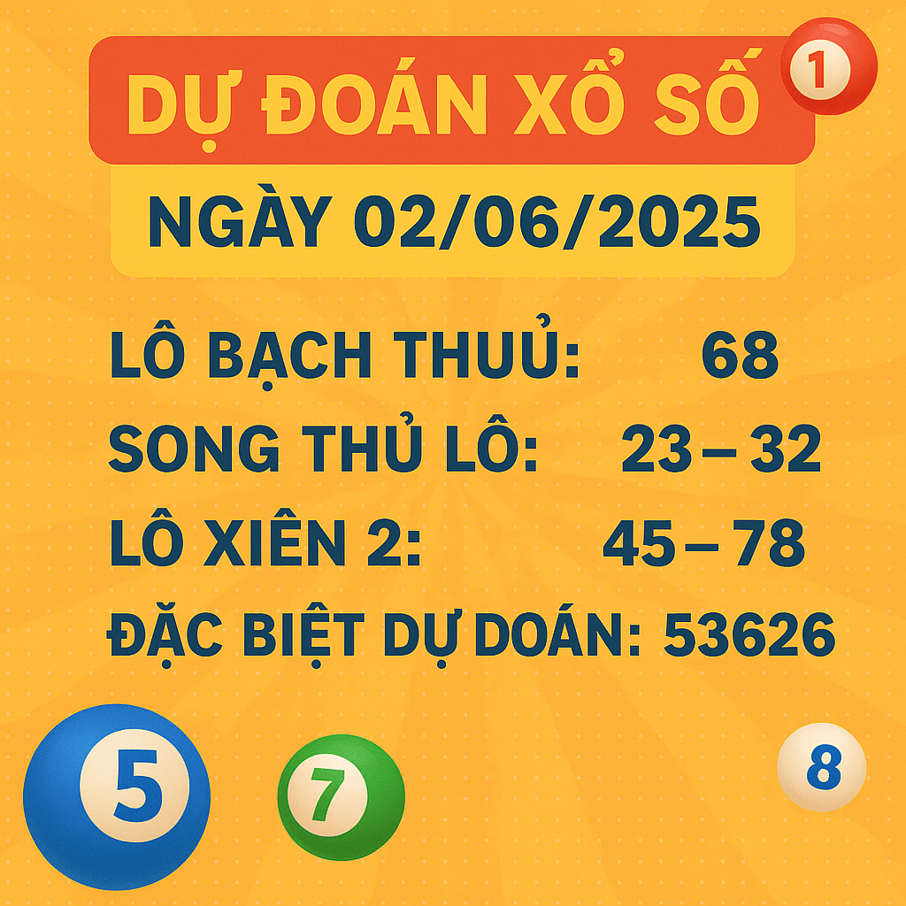 Dự Đoán Xổ Số Ngày 02/06/2025 – Thống Kê & Phân Tích Chuyên Sâu