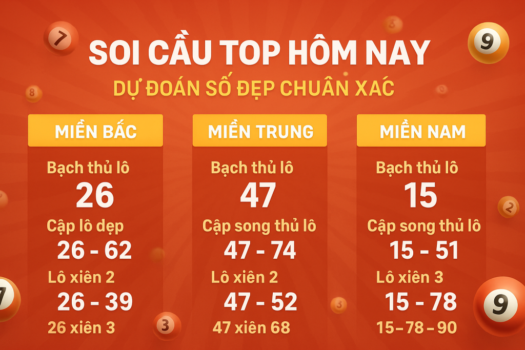 SOI CẦU TOP HÔM NAY – DỰ ĐOÁN SỐ ĐẸP CHUẨN XÁC