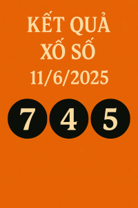 Kết quả xổ số ngày 11/6/2025