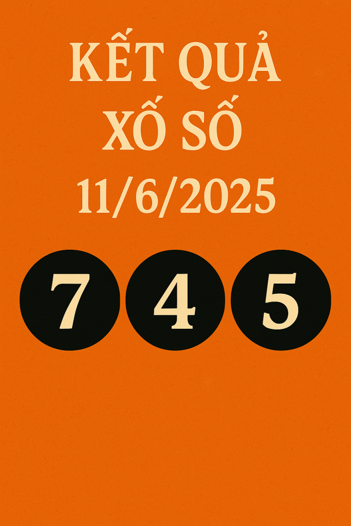 Kết quả xổ số ngày 11/6/2025
