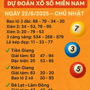 DỰ ĐOÁN XỔ SỐ MIỀN NAM NGÀY 22/6/2025 – CHỦ NHẬT