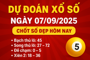 Dự đoán xổ số ngày 07/09/2025 – Chốt số đẹp hôm nay