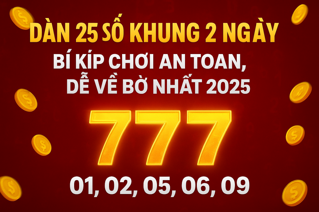 DÀN 25 SỐ KHUNG 2 NGÀY – BÍ KÍP CHƠI AN TOÀN, DỄ VỀ BỜ NHẤT 2025