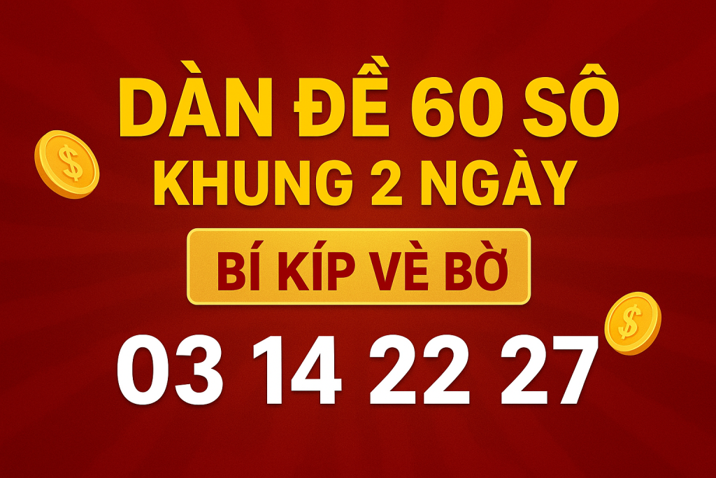 DÀN ĐỀ 60 SỐ KHUNG 2 NGÀY – CHIẾN LƯỢC TĂNG TỶ LỆ ĂN ĐỀ ĐỈNH CAO