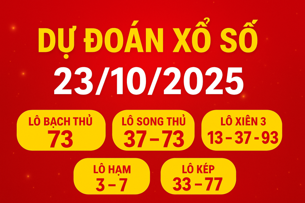 Dự Đoán Xổ Số Ngày 23102025 – Soi Cầu Chuẩn Từng Con Số!