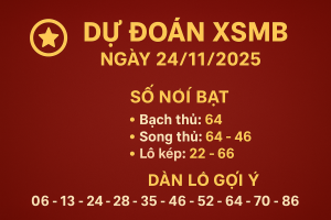 Dự đoán XSMB ngày 24-11-2025 – Phân tích & Thống kê tham khảo
