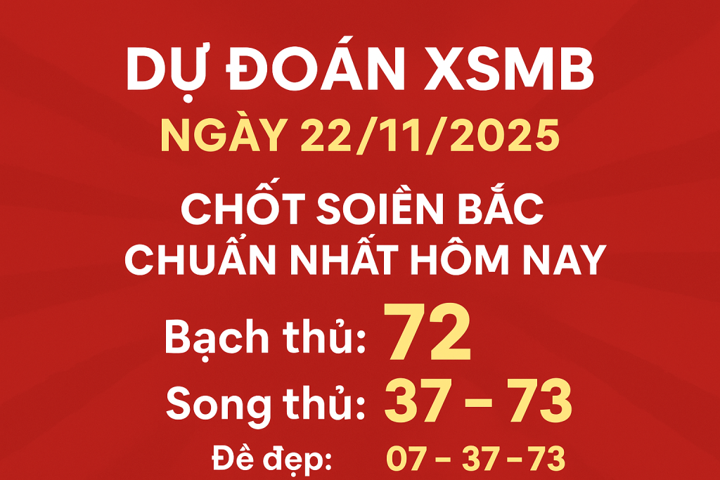 Dự đoán xổ số miền Bắc ngày 22-11-2025 – Soi cầu chuẩn hôm nay