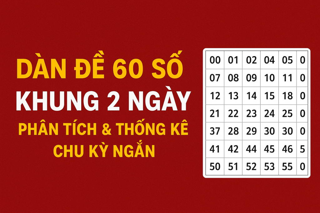 Dàn Đề 60 Số Khung 2 Ngày – Phân Tích & Thống Kê Chu Kỳ Ngắn