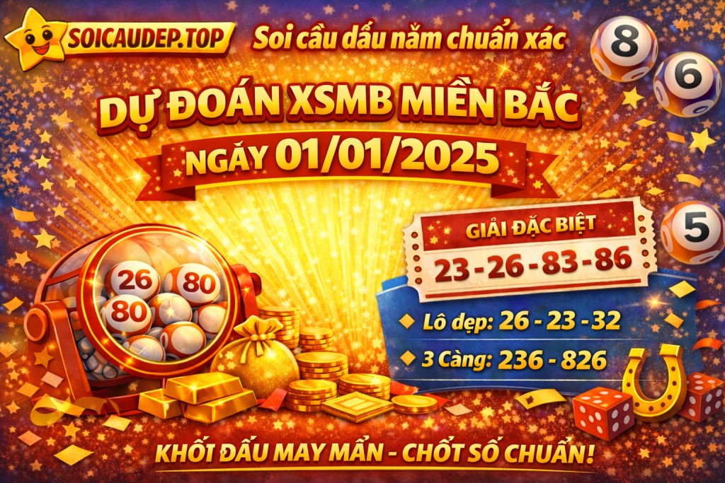 Dự đoán xổ số miền Bắc ngày 01-01-2025 – Soi cầu đầu năm chuẩn xác