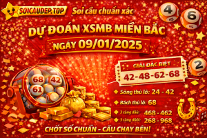Dự đoán xổ số miền Bắc ngày 09-01-2025 – Soi cầu chuẩn xác