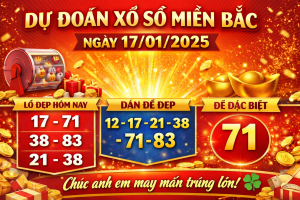 Dự đoán xổ số miền Bắc ngày 17-01-2025 – Soi cầu chốt số đẹp