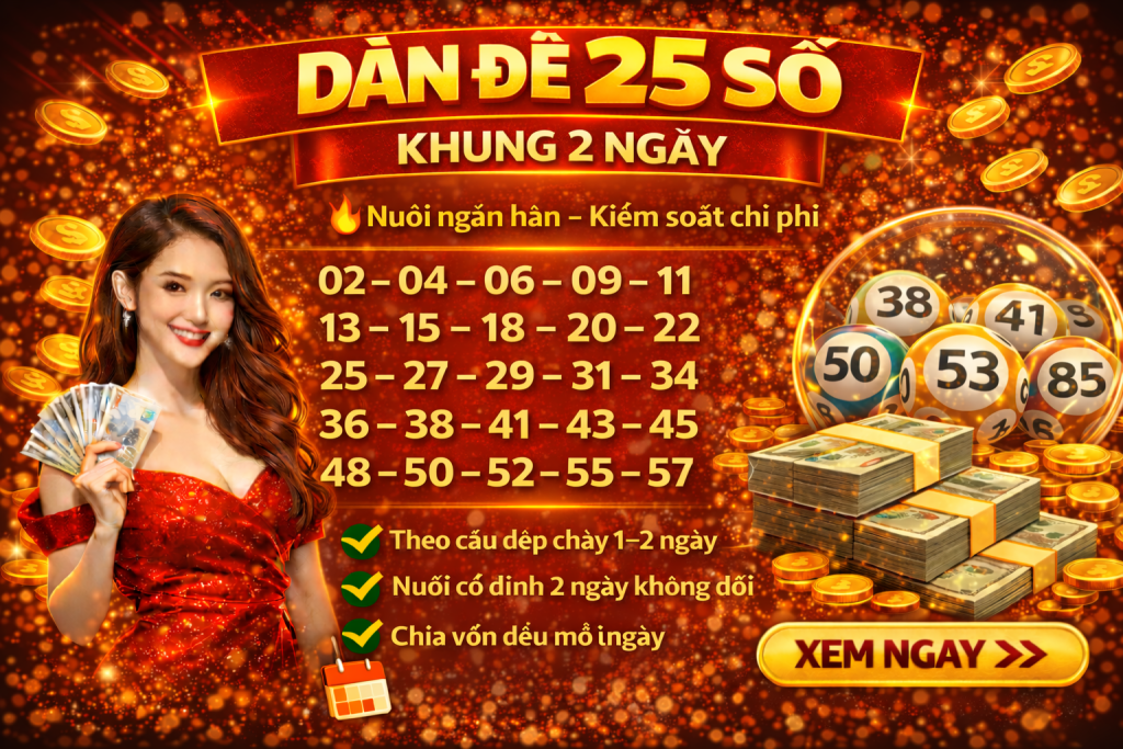 Dàn 25 Số Khung 2 Ngày – Chiến Lược Nuôi Ngắn Hạn Được Quan Tâm