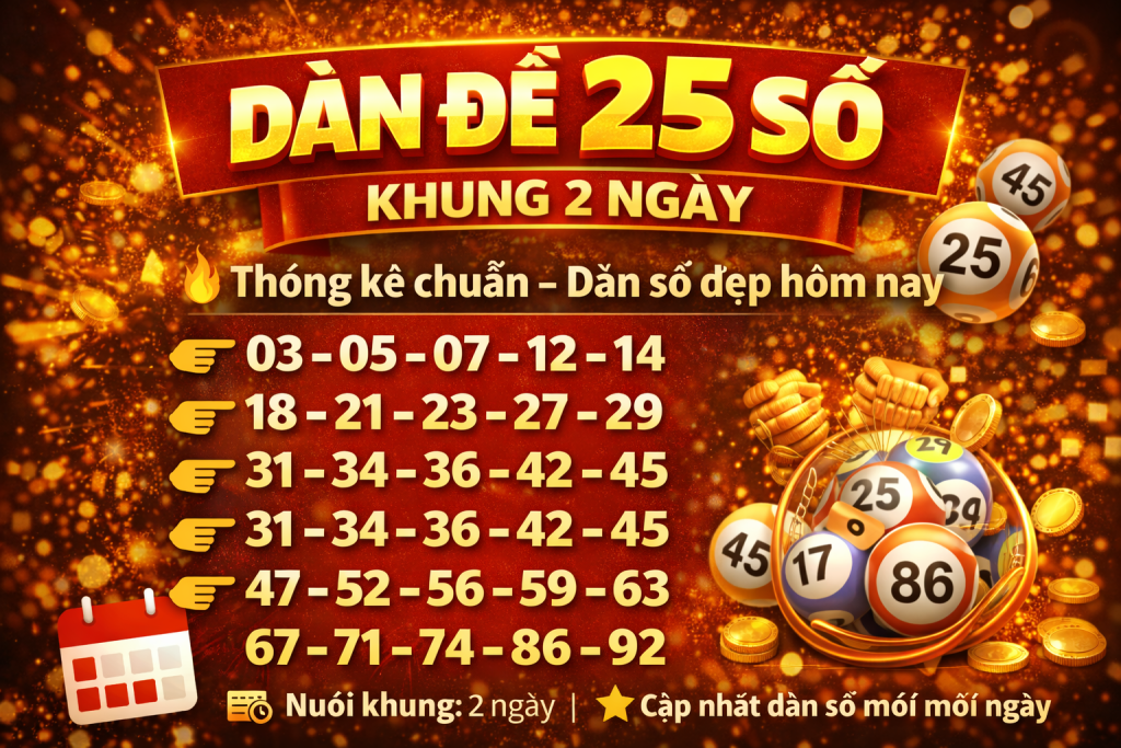 Dàn Đề 25 Số Khung 2 Ngày – Phương Pháp Nuôi Số Gọn Nhẹ, Hiệu Quả Được Quan Tâm