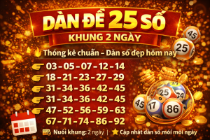 Dàn Đề 25 Số Khung 2 Ngày – Phương Pháp Nuôi Số Gọn Nhẹ, Hiệu Quả Được Quan Tâm
