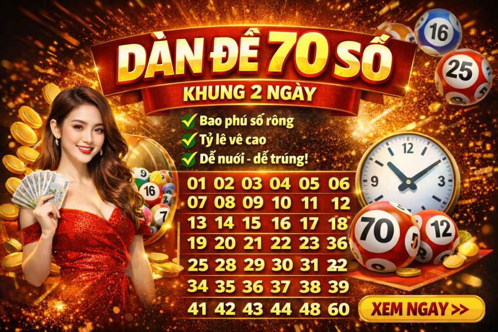 Dàn Đề 70 Số Khung 2 Ngày – Bộ Số Thống Kê Tỷ Lệ Về Cao Được Quan Tâm Nhiều