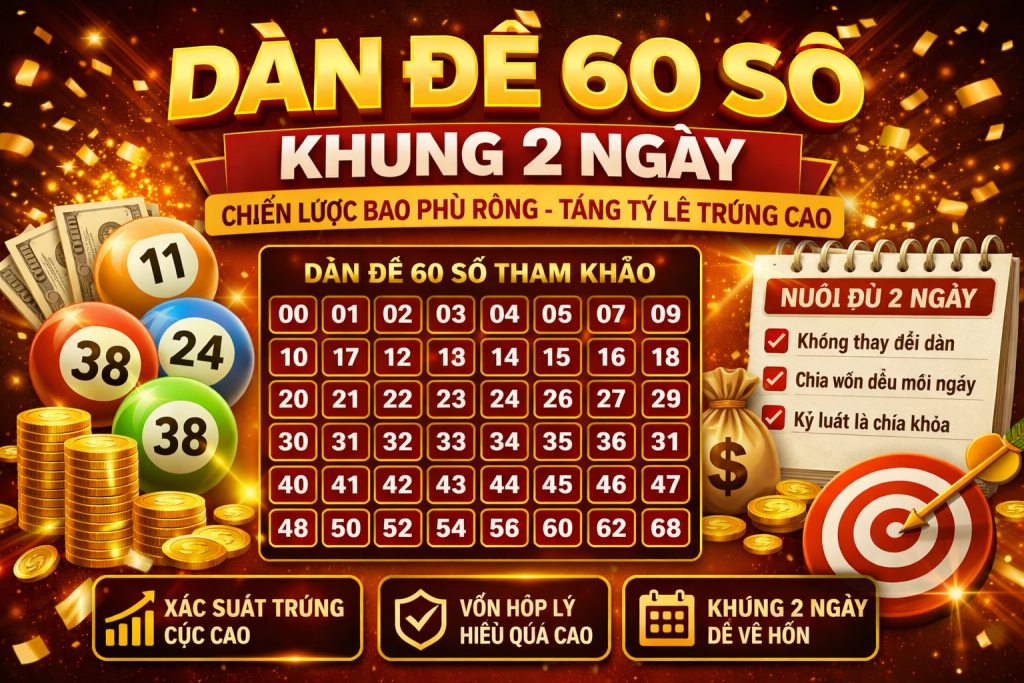 Dàn Đề 60 Số Khung 2 Ngày – Chiến Lược Bao Phủ Lớn, Tăng Tỷ Lệ Trúng
