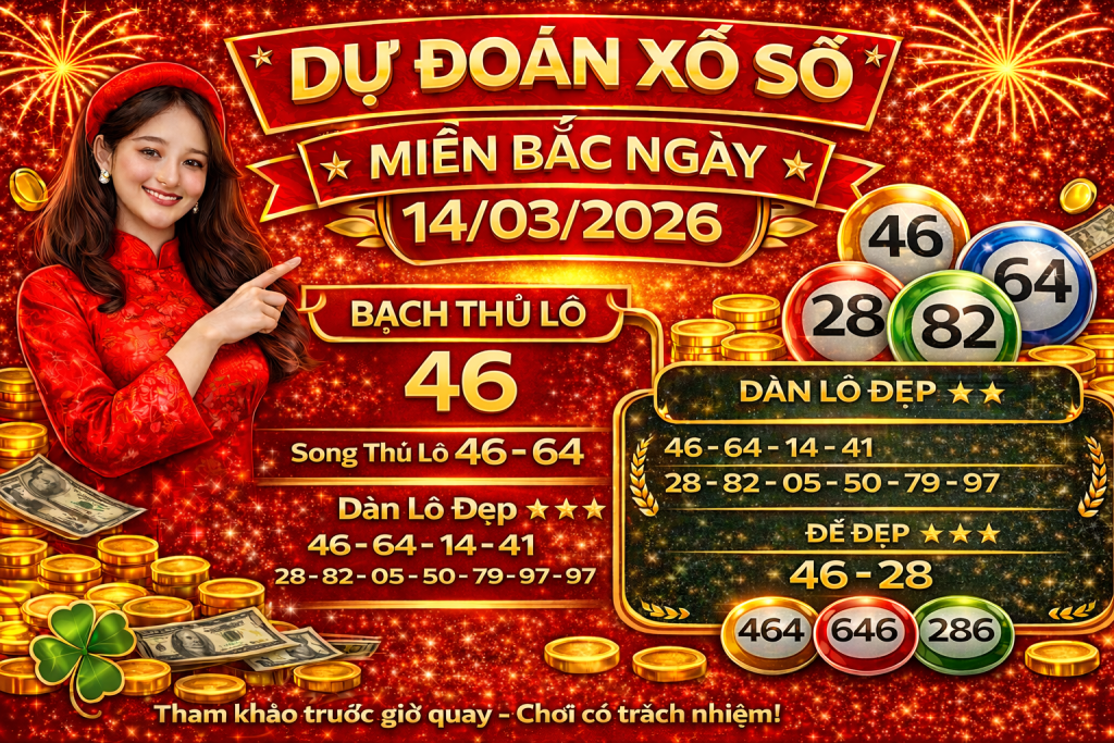 Dự Đoán Xổ Số Miền Bắc Ngày 14-03-2026 – Soi Cầu Lô Đề Chuẩn Xác Hôm Nay