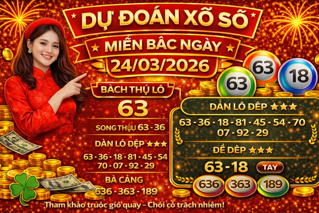 Dự Đoán Xổ Số Miền Bắc Ngày 24-03-2026 – Soi Cầu Lô Đề Hôm Nay