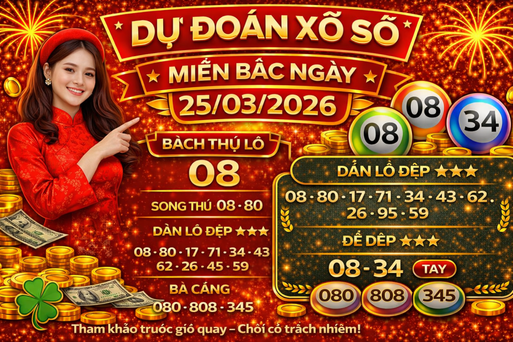 Dự Đoán Xổ Số Miền Bắc Ngày 25-03-2026 – Soi Cầu Lô Đề Hôm Nay