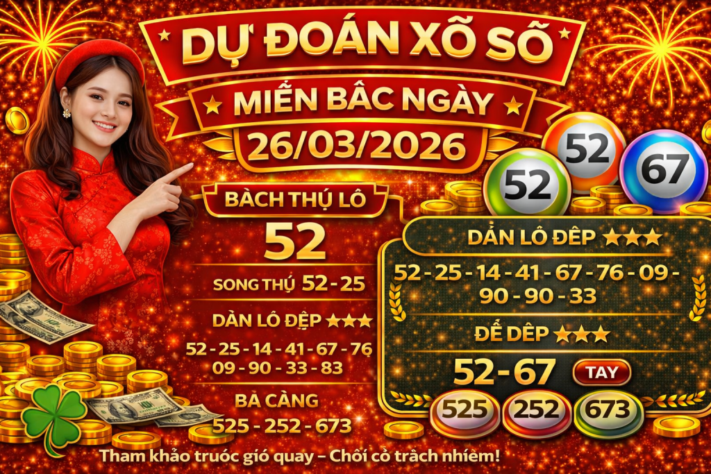 Dự Đoán Xổ Số Miền Bắc Ngày 26-03-2026 – Soi Cầu Lô Đề Hôm Nay