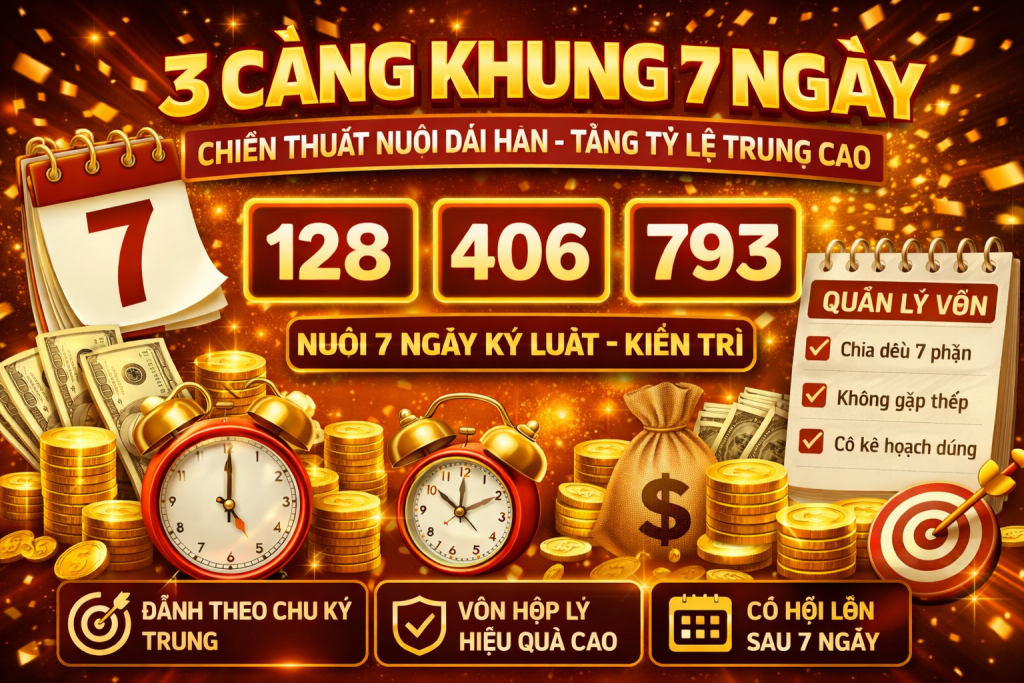 3 Càng Khung 7 Ngày – Chiến Thuật Nuôi Dài Hạn Tỷ Lệ Trúng Cao