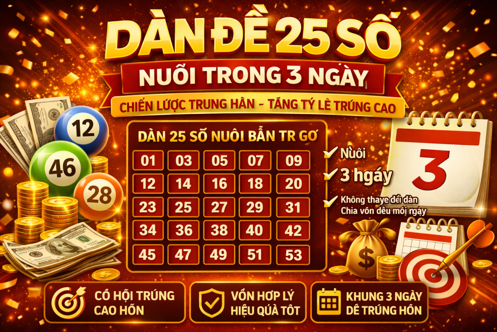 Dàn Đề 25 Số Nuôi Trong 3 Ngày – Chiến Lược Ổn Định, Tăng Tỷ Lệ Trúng