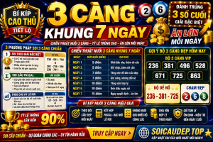 3 CÀNG KHUNG 7 NGÀY – CHIẾN THUẬT NUÔI 3 CÀNG HIỆU QUẢ CAO