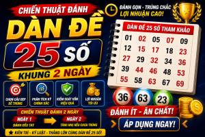 Dàn Đề 25 Số Khung 2 Ngày – Đánh Gọn, Trúng Chắc, Lợi Nhuận Cao